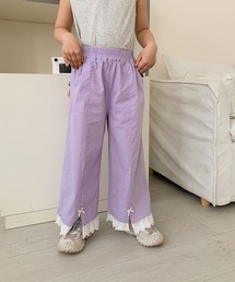aimoha（アイモハ）の「【aimoha-KIDS-】リボン付き　裾レースワイドパンツ（その他パンツ・キッズ）」