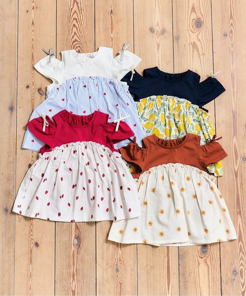 apres les cours（アプレレクール）の「【接触冷感・吸水速乾】4柄アソートドッキング半袖トップス（Tシャツ/カットソー・キッズ・アイボリー/レッド/ブラウン/ネイビー・140/130/120/110/100/90/80）」の17枚目の写真