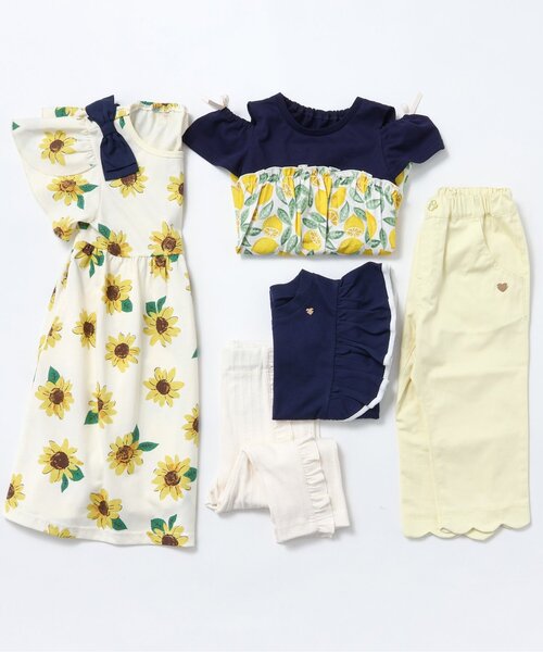apres les cours（アプレレクール）の「【接触冷感・吸水速乾】4柄アソートドッキング半袖トップス（Tシャツ/カットソー・キッズ・アイボリー/レッド/ブラウン/ネイビー・140/130/120/110/100/90/80）」の14枚目の写真