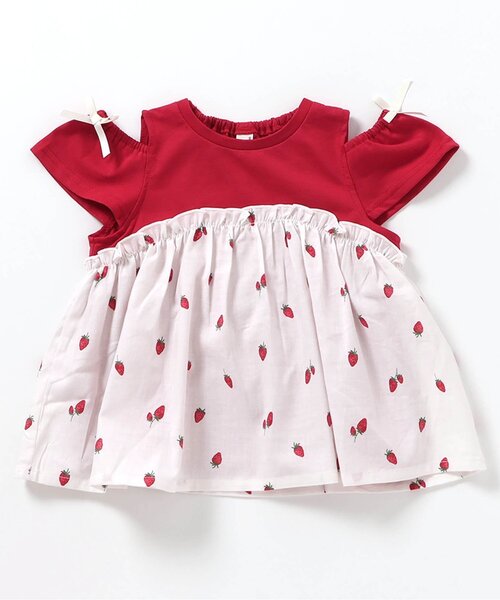 apres les cours(アプレレクール)の「【接触冷感・吸水速乾】4柄アソートドッキング半袖トップス(Tシャツ/カットソー・キッズ・アイボリー/レッド/ブラウン/ネイビー・140/130/120/110/100/90/80)」の12枚目の写真