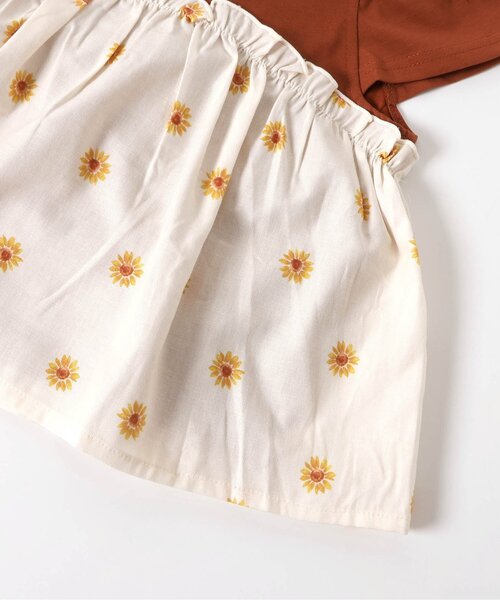 apres les cours(アプレレクール)の「【接触冷感・吸水速乾】4柄アソートドッキング半袖トップス(Tシャツ/カットソー・キッズ・アイボリー/レッド/ブラウン/ネイビー・140/130/120/110/100/90/80)」の7枚目の写真