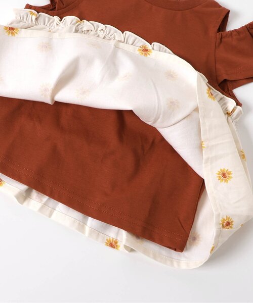 apres les cours(アプレレクール)の「【接触冷感・吸水速乾】4柄アソートドッキング半袖トップス(Tシャツ/カットソー・キッズ・アイボリー/レッド/ブラウン/ネイビー・140/130/120/110/100/90/80)」の6枚目の写真