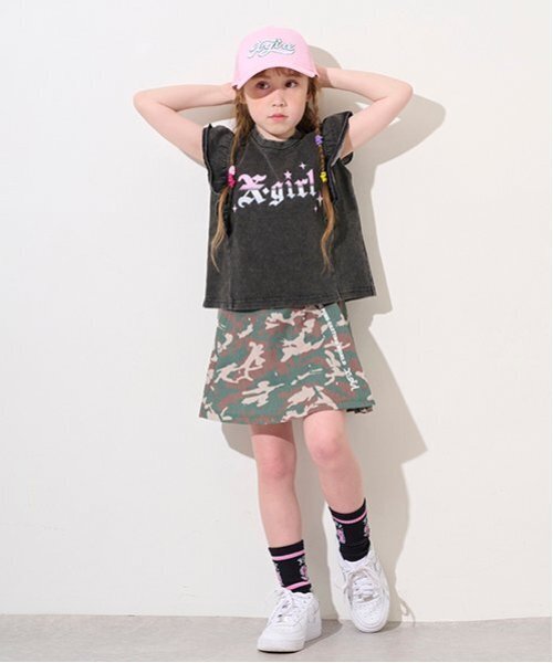 X-girl Stages（エックスガールステージス）の「スタッズサイドプリーツスカート（スカート・キッズ・ブラック/カラフル・110cm/100cm/90cm/140cm/130cm/120cm）」の15枚目の写真