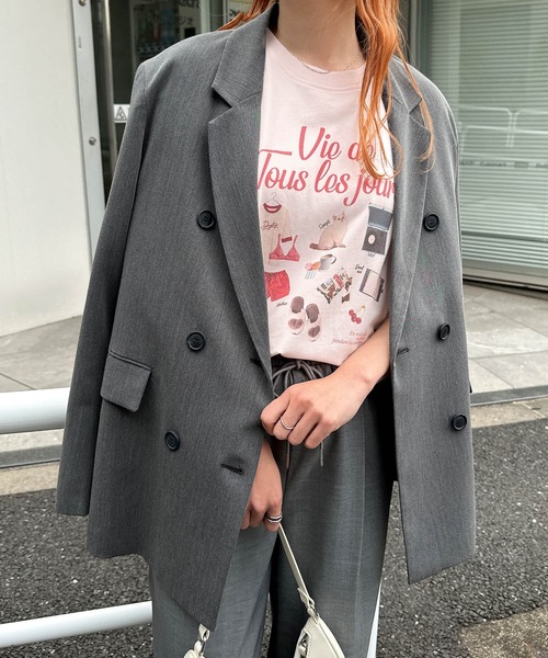 Freesia by andme（フリージアバイアンドミー）の「フォトアイコンプリント半袖Tシャツ（Tシャツ/カットソー・レディース・オフホワイト/ピンク/キナリ・M）」の21枚目の写真