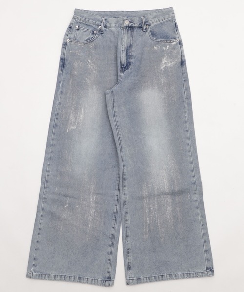 LUCY（ルーシー）の「LUCY/シルバープリントバギーフレアデニム（デニムパンツ・メンズ・ブラック系2/ライトインディゴブルー・MEDIUM/LARGE）」の13枚目の写真