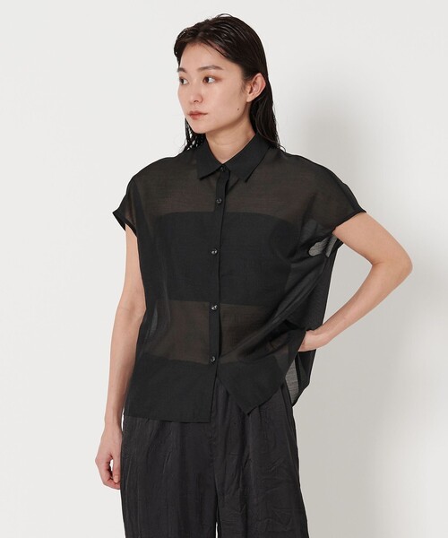 MARW UNITED ARROWS＞フレンチスリーブ シアー シャツ（シャツ
