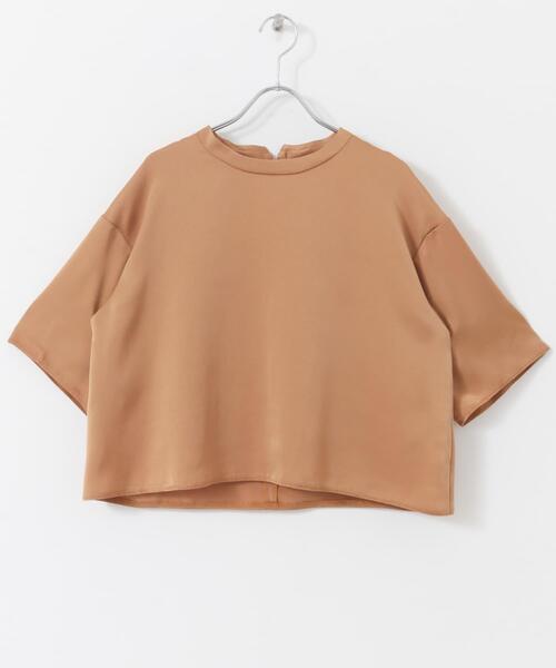 F by ROSSO（エフバイロッソ）の「F by ROSSO　ウォッシャブルサテンTシャツ（シャツ/ブラウス・レディース・ネイビー/オレンジ系その他/シルバー・FREE）」の7枚目の写真