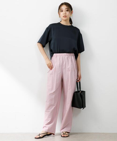 F by ROSSO（エフバイロッソ）の「F by ROSSO　ウォッシャブルサテンTシャツ（シャツ/ブラウス・レディース・ネイビー/オレンジ系その他/シルバー・FREE）」の11枚目の写真