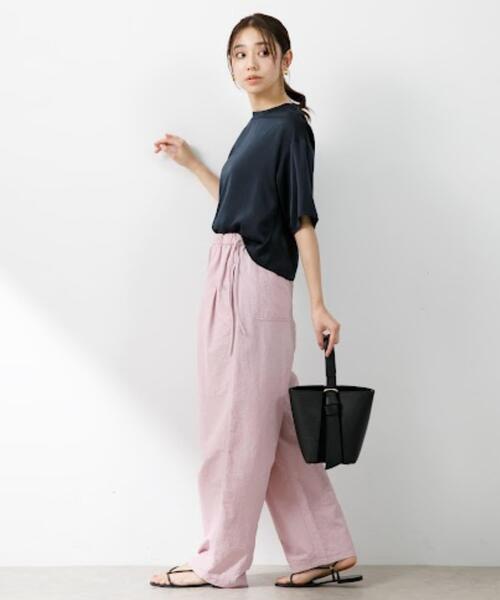 F by ROSSO（エフバイロッソ）の「F by ROSSO　ウォッシャブルサテンTシャツ（シャツ/ブラウス・レディース・ネイビー/オレンジ系その他/シルバー・FREE）」の12枚目の写真