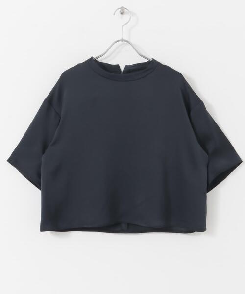 F by ROSSO（エフバイロッソ）の「F by ROSSO　ウォッシャブルサテンTシャツ（シャツ/ブラウス・レディース・ネイビー/オレンジ系その他/シルバー・FREE）」の14枚目の写真