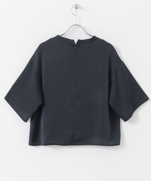 F by ROSSO（エフバイロッソ）の「F by ROSSO　ウォッシャブルサテンTシャツ（シャツ/ブラウス・レディース・ネイビー/オレンジ系その他/シルバー・FREE）」の15枚目の写真