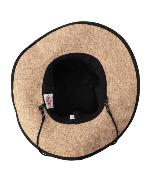 DANTON（ダントン）の「RAFFIA-LIKE POLYESTER BUCKET HAT（ハット・レディース・ベージュ/ブラック・F）」の7枚目の写真