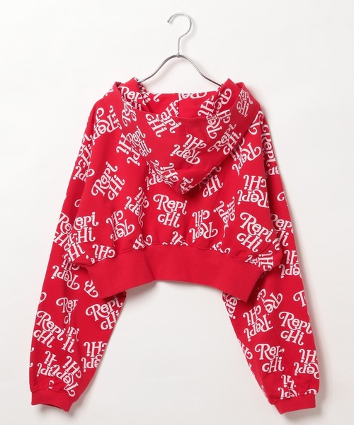 repipi armario（レピピ アルマリオ）の「【HOnOKAコラボ】ZIPパーカー【セットアップ着用可能】（パーカー・キッズ・ブラック/ピンク/レッド・MEDIUM/LARGE）」の11枚目の写真