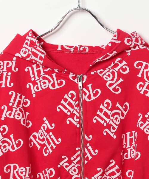 repipi armario（レピピ アルマリオ）の「【HOnOKAコラボ】ZIPパーカー【セットアップ着用可能】（パーカー・キッズ・ブラック/ピンク/レッド・MEDIUM/LARGE）」の12枚目の写真