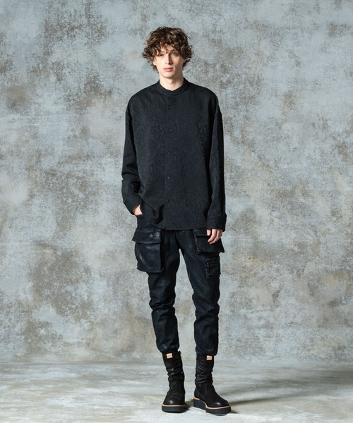 glamb(グラム)の「Glamour Stand Collar Shirt / グラマースタンドカラーシャツ(シャツ/ブラウス・メンズ・レッド/ブラック・S/M/L)」の7枚目の写真