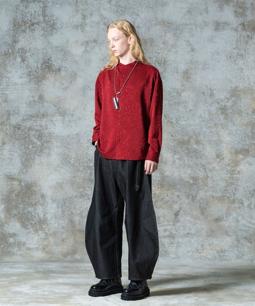 glamb(グラム)の「Glamour Stand Collar Shirt / グラマースタンドカラーシャツ(シャツ/ブラウス・メンズ・レッド/ブラック・S/M/L)」の10枚目の写真