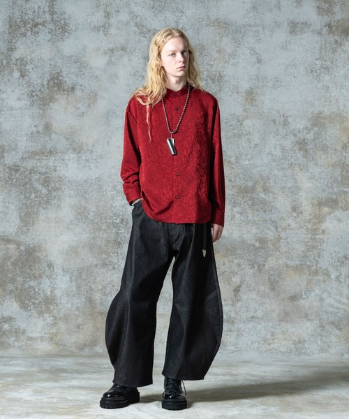 glamb(グラム)の「Glamour Stand Collar Shirt / グラマースタンドカラーシャツ(シャツ/ブラウス・メンズ・レッド/ブラック・S/M/L)」の11枚目の写真
