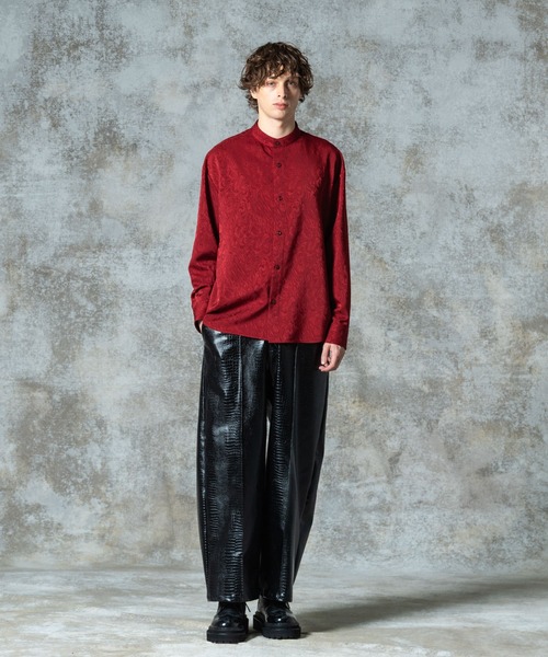 glamb(グラム)の「Glamour Stand Collar Shirt / グラマースタンドカラーシャツ(シャツ/ブラウス・メンズ・レッド/ブラック・S/M/L)」の12枚目の写真