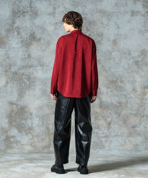 glamb(グラム)の「Glamour Stand Collar Shirt / グラマースタンドカラーシャツ(シャツ/ブラウス・メンズ・レッド/ブラック・S/M/L)」の13枚目の写真