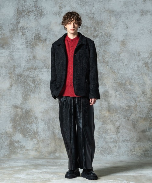 glamb(グラム)の「Glamour Stand Collar Shirt / グラマースタンドカラーシャツ(シャツ/ブラウス・メンズ・レッド/ブラック・S/M/L)」の14枚目の写真