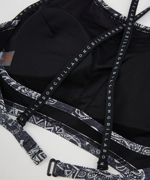 BILLABONG(ビラボン)の「【BILLABONG/ビラボン】25SS HIGH NECK BINDING BIKINI/水陸両用ペイズリー柄UVストレッチパイピングハイネックビキニ(水着)(水着・レディース・ブルー系その他/ブラック系その他・MEDIUM)」の5枚目の写真