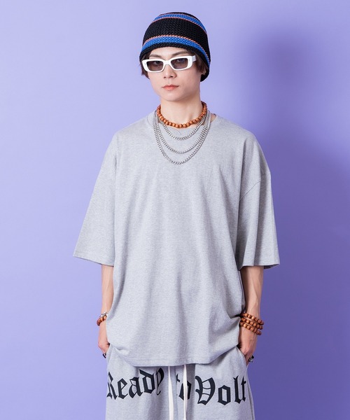 a.p.o.v.(エーピーオービー)の「a.p.o.v. クロスネックオーバーサイズTシャツ(Tシャツ/カットソー・メンズ・ベージュ/ブラック/グレー/ホワイト・ONESIZE)」の3枚目の写真