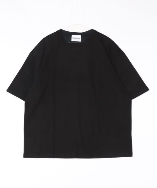 a.p.o.v.(エーピーオービー)の「a.p.o.v. クロスネックオーバーサイズTシャツ(Tシャツ/カットソー・メンズ・ベージュ/ブラック/グレー/ホワイト・ONESIZE)」の9枚目の写真