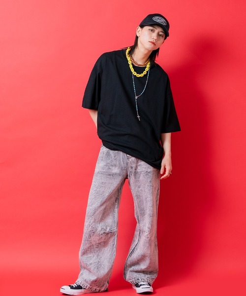 a.p.o.v.(エーピーオービー)の「a.p.o.v. クロスネックオーバーサイズTシャツ(Tシャツ/カットソー・メンズ・ベージュ/ブラック/グレー/ホワイト・ONESIZE)」の8枚目の写真
