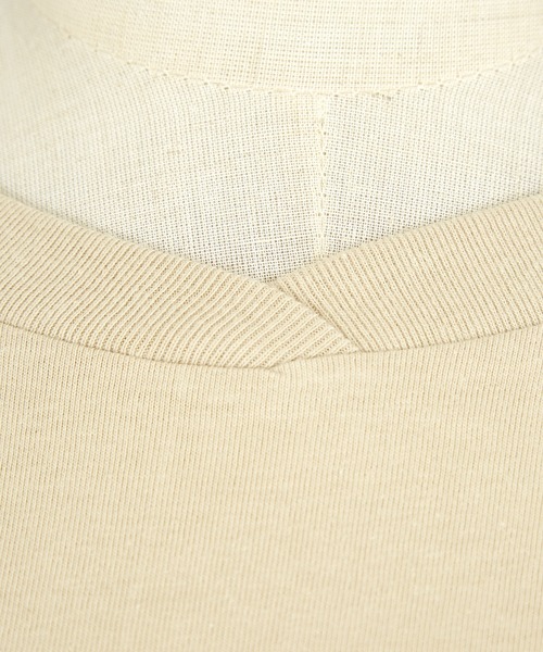 a.p.o.v.(エーピーオービー)の「a.p.o.v. クロスネックオーバーサイズTシャツ(Tシャツ/カットソー・メンズ・ベージュ/ブラック/グレー/ホワイト・ONESIZE)」の17枚目の写真