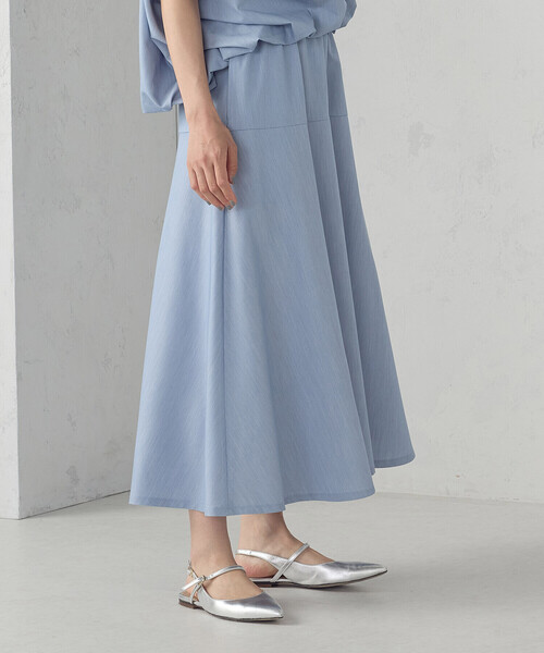 COMME CA ISM(コムサイズム)の「切り替えフレア スカート / セットアップ対応(スカート・レディース・グレー/サックスブルー・FREE)」の12枚目の写真