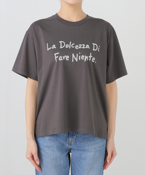 JOURNAL STANDARD relume(ジャーナルスタンダード レリューム)の「コットンペイントロゴTEE(Tシャツ/カットソー・レディース・チャコールグレー/ホワイト・FREE)」の7枚目の写真