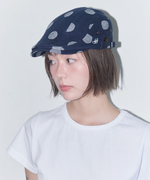 FANCY CLUB(ファンシークラブ)の「FANCY CLUB/ドットハンチングCAP(ハンチング/ベレー帽・レディース・ネイビー/グレー・FREE)」の20枚目の写真