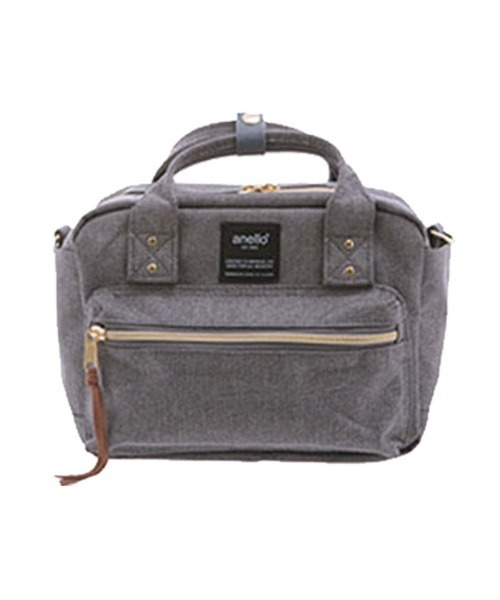 anello(アネロ)の「アネロ anello #AT-C1223 杢調ポリエステルキャンバス2WAYミニボストン(ボストンバッグ・レディース・ベージュ/ミント/ネイビー/ブラック/グレー・FREE)」の3枚目の写真