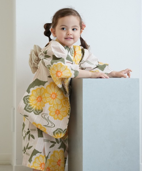 utatane日本製　子供浴衣3点セット utatane 浴衣 キッズ浴衣3点セット 女の子 utatane×注染工房