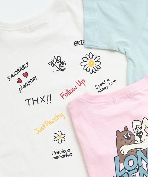 pairmanon(ペアマノン)の「【UVカット】【吸水速乾】【接触冷感】サマーファンクション ロゴバックプリント 半袖Tシャツ(Tシャツ/カットソー・キッズ・ライトブルー/ライトベージュ/ライトピンク/ミント/ホワイト/ホワイト系その他・150/140/110/130/120/100/90)」の16枚目の写真