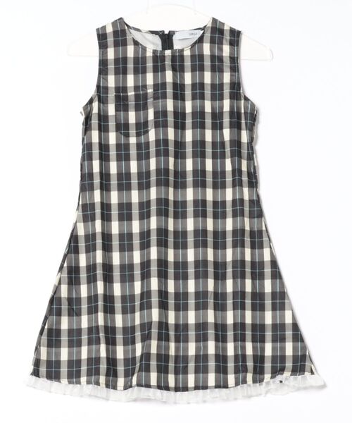 urge：（アージコロン ）の「【URGE：】チェック柄　フリル ミニ丈 ワンピース（ワンピース・レディース・ネイビー・SMALL/MEDIUM/LARGE/X-LARGE）」の3枚目の写真