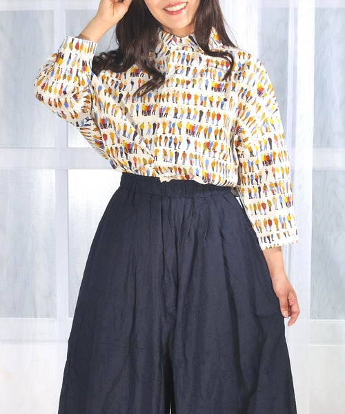 ブラウス シャツ Colork(カラック) 綿麻素材 BIGドット柄ふんわりシャツ レディース 楽天市場】【SALE 30%OFF】 Colork カラック 綿 レーヨン 麻