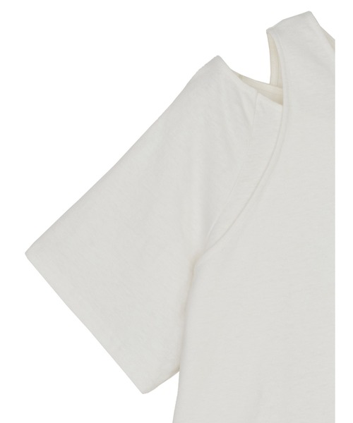 Ameri（アメリ）の「MEDI ASYMMETRY LAYERED TOP（Tシャツ/カットソー・レディース・パープル/ホワイト/ブラック・FREE）」の20枚目の写真