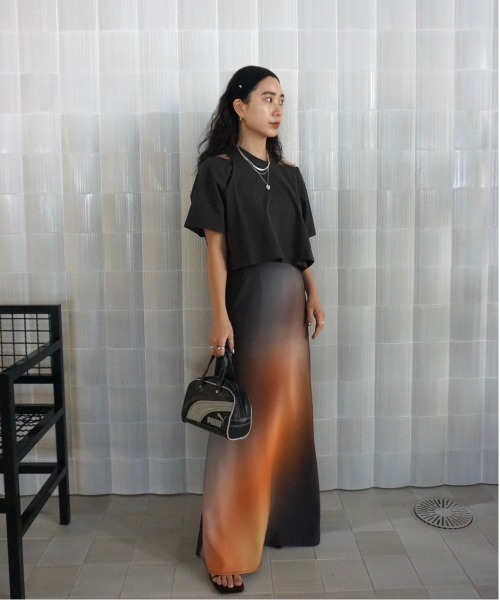 AMERI アメリ　アシンメトリートップス　カットソー MEDI ASYMMETRY LAYERED TOP（Tシャツ/カットソー）｜Ameri