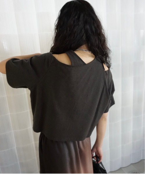 Ameri（アメリ）の「MEDI ASYMMETRY LAYERED TOP（Tシャツ/カットソー・レディース・パープル/ホワイト/ブラック・FREE）」の11枚目の写真