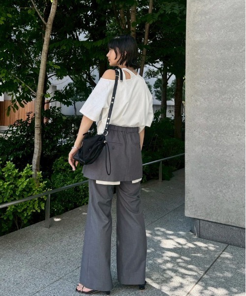 セール】MEDI ASYMMETRY LAYERED TOP（Tシャツ/カットソー）｜Ameri