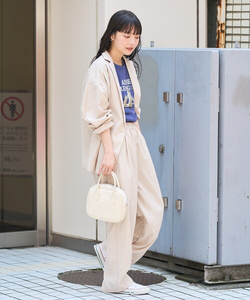 FREAK'S STORE(フリークスストア)の「<接触冷感/マシーンウォッシャブル> SUMMERCOOL シャツジャケット<セットアップ対応>(テーラードジャケット・レディース・ネイビー/ブルー/ベージュ・フリ-)」の8枚目の写真