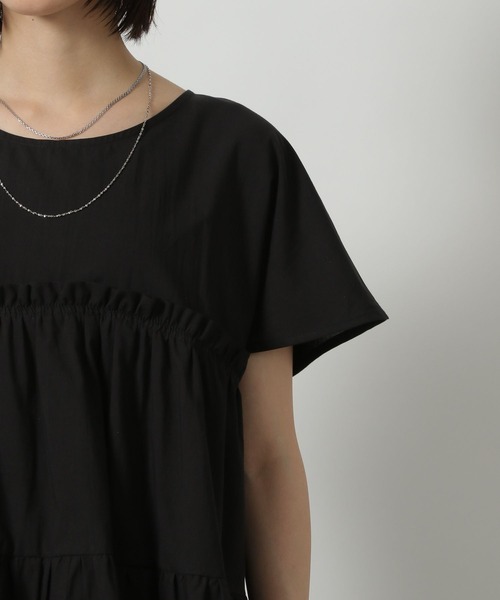 LAKOLE（ラコレ）の「2WAYティアードチュニック / 499371（チュニック・レディース・ブラック/ベージュ/レッド/ブラウン/ホワイト・FREE）」の19枚目の写真