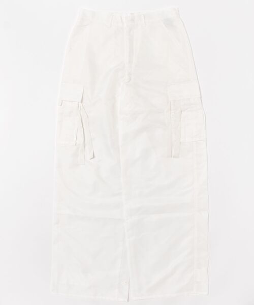 L.H.P(エルエイチピー)の「Abyssea/アビセア/Heavy Nylon wide cargo pants(カーゴパンツ・レディース・ホワイト・1)」の3枚目の写真