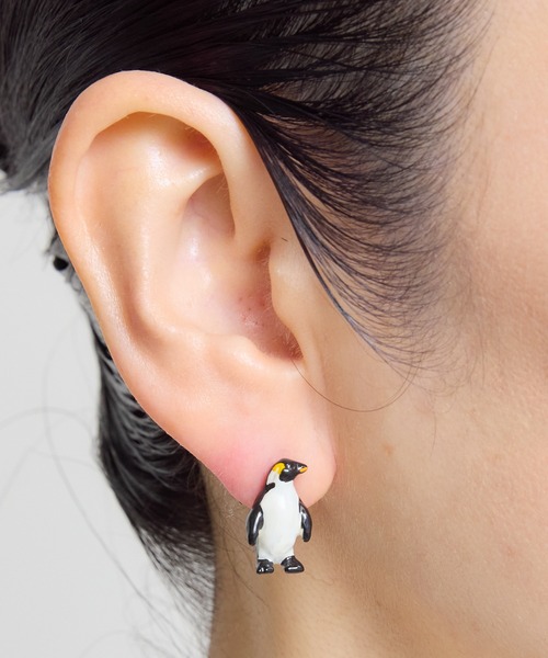gargle ガーグル：アニマルシリーズ 親子ペンギン ピアス（ピアス（両