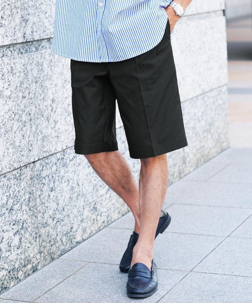 jiggys shop（ジギーズショップ）の「ストレッチ ドライタッチ 2タック ハーフパンツ ショートパンツ（その他パンツ・メンズ・ライトブルー/ブラック/ベージュ/グレー・X-LARGE/SMALL/MEDIUM/LARGE）」の2枚目の写真