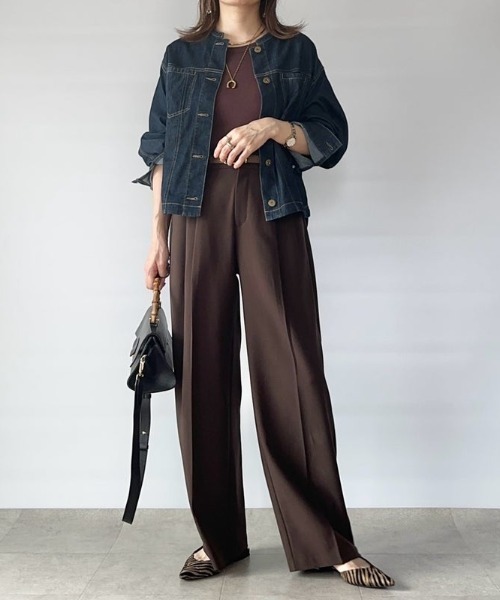 ikka(イッカ)の「【芸能人着用】メッシュデニムブルゾン【親子コーデ】(ブルゾン・レディース・ブルー/ネイビー・M/L/S)」の4枚目の写真