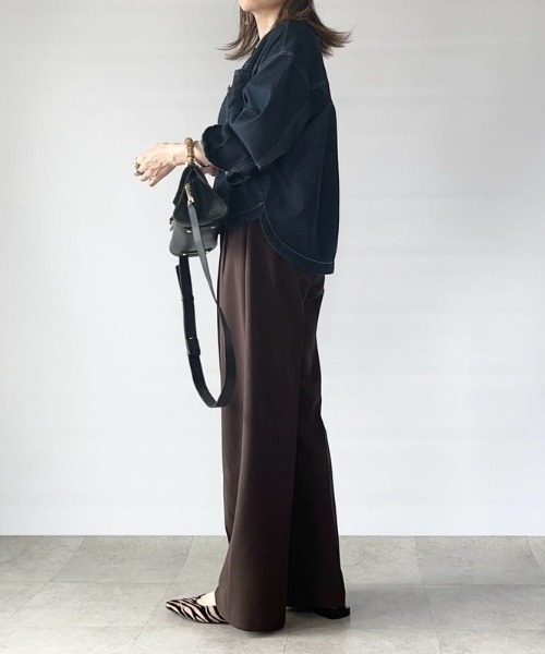 ikka(イッカ)の「【芸能人着用】メッシュデニムブルゾン【親子コーデ】(ブルゾン・レディース・ブルー/ネイビー・M/L/S)」の5枚目の写真