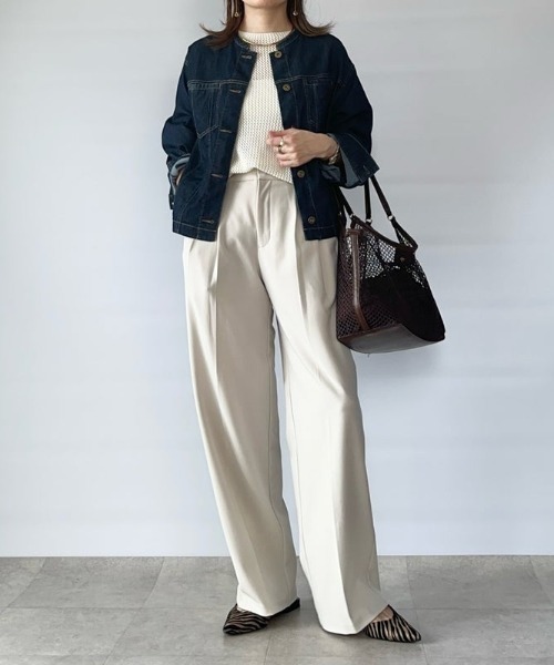 ikka(イッカ)の「【芸能人着用】メッシュデニムブルゾン【親子コーデ】(ブルゾン・レディース・ブルー/ネイビー・M/L/S)」の7枚目の写真