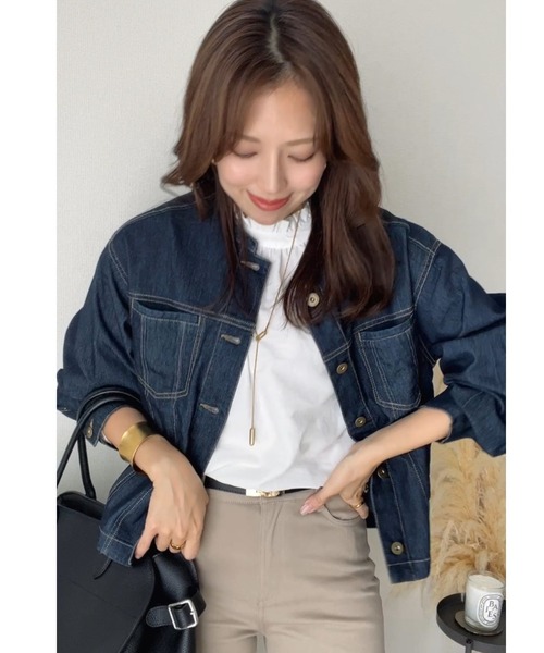 ikka(イッカ)の「【芸能人着用】メッシュデニムブルゾン【親子コーデ】(ブルゾン・レディース・ブルー/ネイビー・M/L/S)」の13枚目の写真